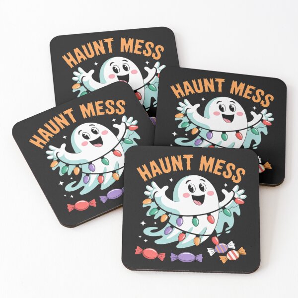 Item preview, Haunt Mess Cute Ghost with Candy and Lights Halloween designed and sold by Vastingan.
