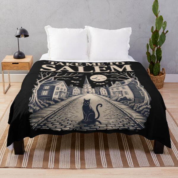 Item preview, Haunted Village Spooky Halloween Witch Town Take me to Salem designed and sold by Vastingan.