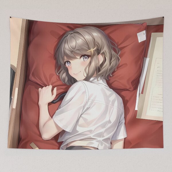 Item preview, Tomoe Koga Bunny Girl Senpai Anime Girl Waifu Relaxed Moment designed and sold by Cautenjari.