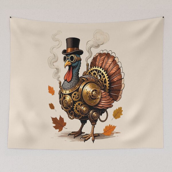 Item preview, Steampunk Turkey | Vintage Mechanical Thanksgiving T-Shirt designed and sold by Uglyandcute.