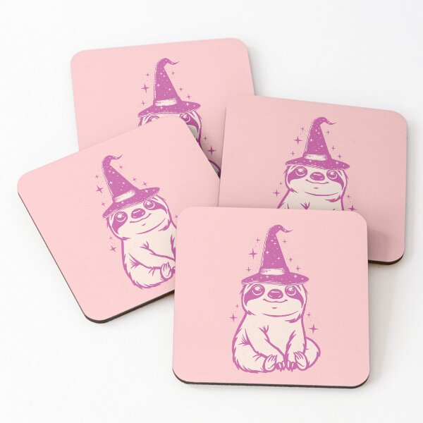 Item preview, Magical Sloth Witch in Pink Minimalist Style designed and sold by chillaxcats.
