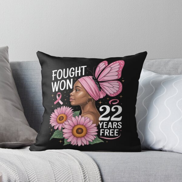 Item preview, I Fought I Won 22 Year Free Breast Cancer Black designed and sold by Vastingan.