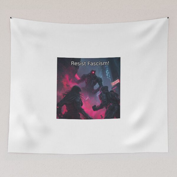 Item preview, "Resist the Machine: Cyberpunk Fascism Uprising" designed and sold by Fortress76.