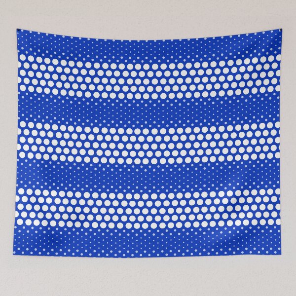 Item preview, Dotwave White Polka Dots on Cobalt Blue  designed and sold by POLKAIWERX.