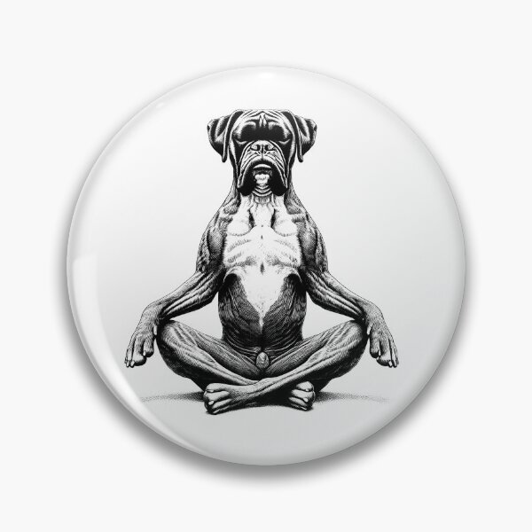 Artikelvorschau, Boxer Hund Yoga Lotus Meditation Hundeliebhaber entworfen und verkauft von DoodleTortle.