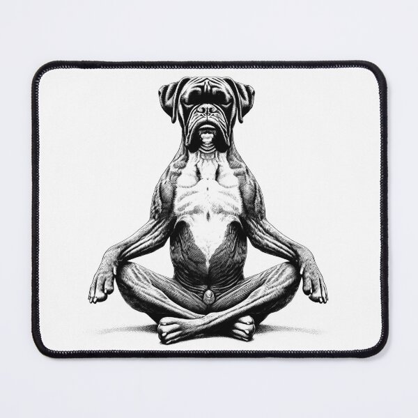 Item preview, Boxer Dog Yoga Lotus Meditation Dog Lover designed and sold by DoodleTortle.