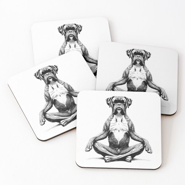 Artikelvorschau, Boxer Hund Yoga Lotus Meditation Hundeliebhaber entworfen und verkauft von DoodleTortle.