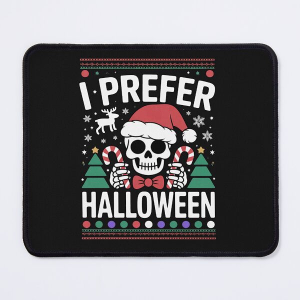 Item preview, I Prefer Halloween Skeleton Ugly Christmas Skull Santa designed and sold by Vastingan.