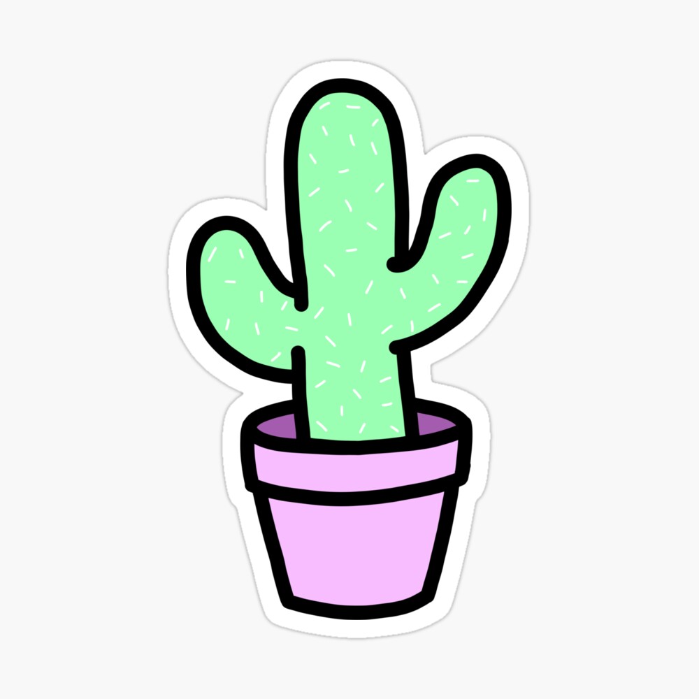Cactus coloring book page in a pot isolat Vector Image