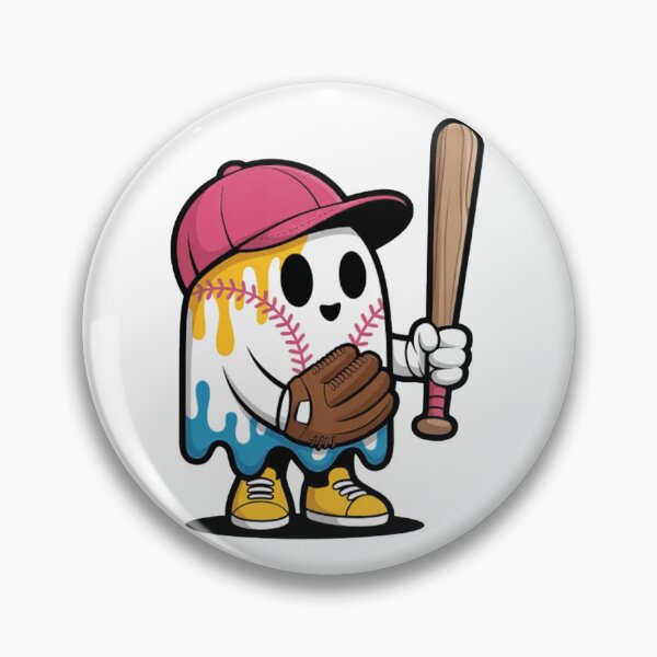 Item preview, Ice Cream Drip Ghost Baseball Spots Baseball Drip Halloween  designed and sold by Ikwalima.
