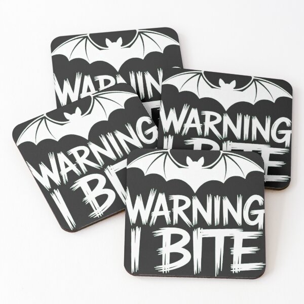 Item preview, Warning I Bite Halloween Spooky Bat designed and sold by GarinaguHN.
