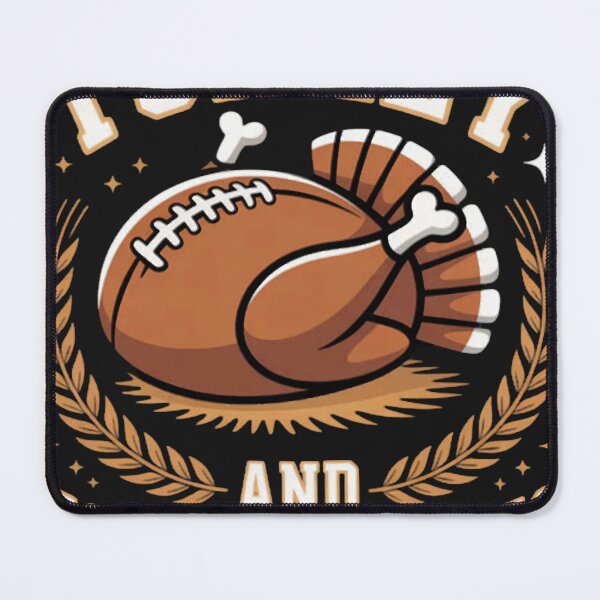 Item preview, Turkey And Touchdowns Happy Thanksgiving Fall Autumn Turkey designed and sold by GarinaguHN.