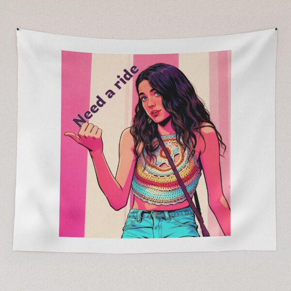 Item preview, Need a Ride – Margaret Qualley Hitchhiker Vibes designed and sold by Vicky021.