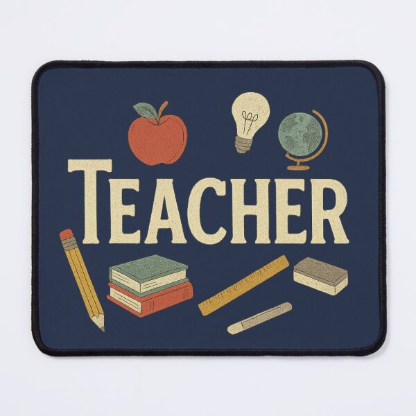 Item preview, Retro Teacher Design Vintage Chalkboard Style with Classroom Icons designed and sold by ModkMerch.