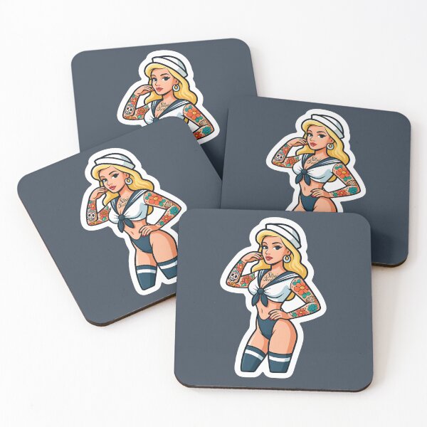 Item preview, Retro Tattooed Sailor Pinup Girl Burlesque Art designed and sold by PinUpPizzazz.