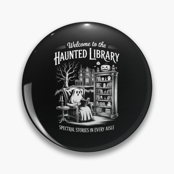 Item preview, Welcome To The Haunted Library Halloween Ghost Reading Book designed and sold by GarinaguHN.