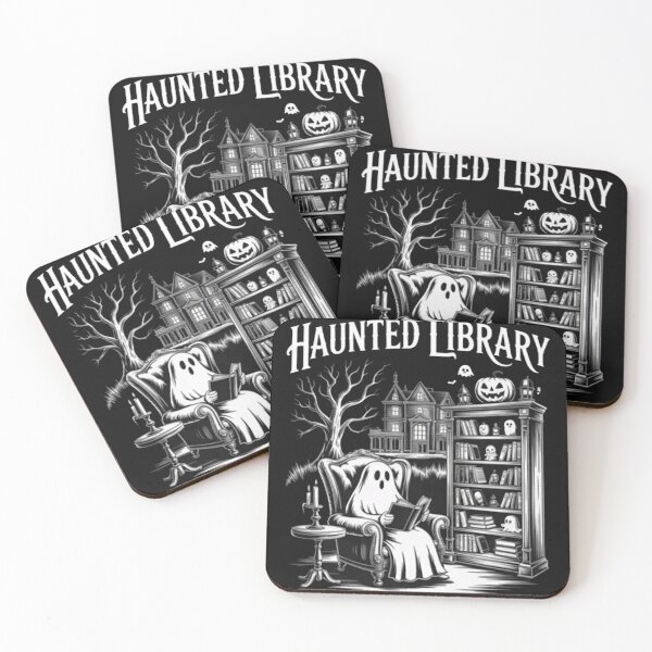 Item preview, Welcome To The Haunted Library Halloween Ghost Reading Book designed and sold by GarinaguHN.
