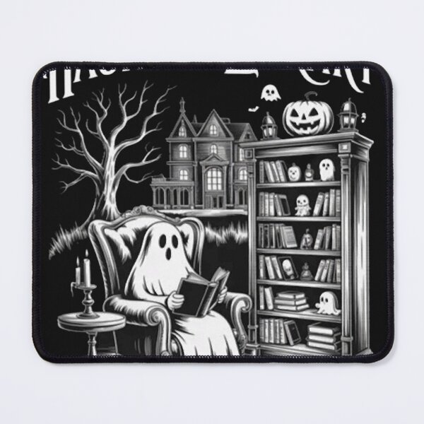 Item preview, Welcome To The Haunted Library Halloween Ghost Reading Book designed and sold by GarinaguHN.