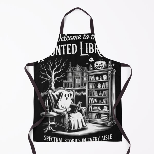 Item preview, Welcome To The Haunted Library Halloween Ghost Reading Book designed and sold by GarinaguHN.
