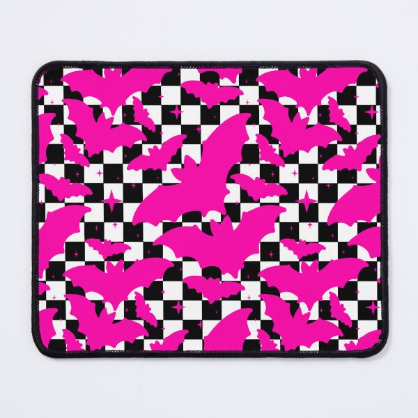 Item preview, Black and White Checkered Flying Bats Pattern designed and sold by OddsomeOddree.