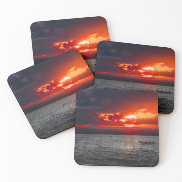 Item preview, a sky divided, where storm meets sun in Balikpapan Bay designed and sold by xeravin.