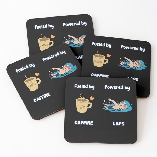 Item preview, Coffee & Laps – Swimming Motivation T-Shirt / Gift for Swimmers designed and sold by endurothreads.