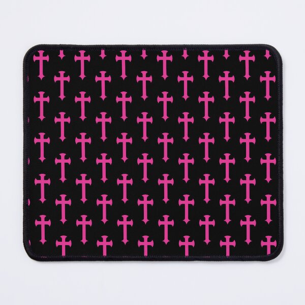 Item preview, Black and Pink Gothic Cross Pattern designed and sold by OddsomeOddree.
