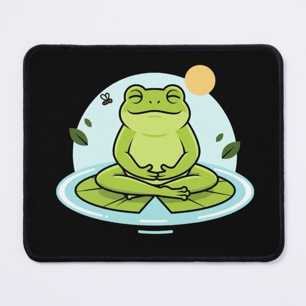 Item preview, Zen Frog Meditation – Peaceful Kawaii Frog designed and sold by Whisky1111.