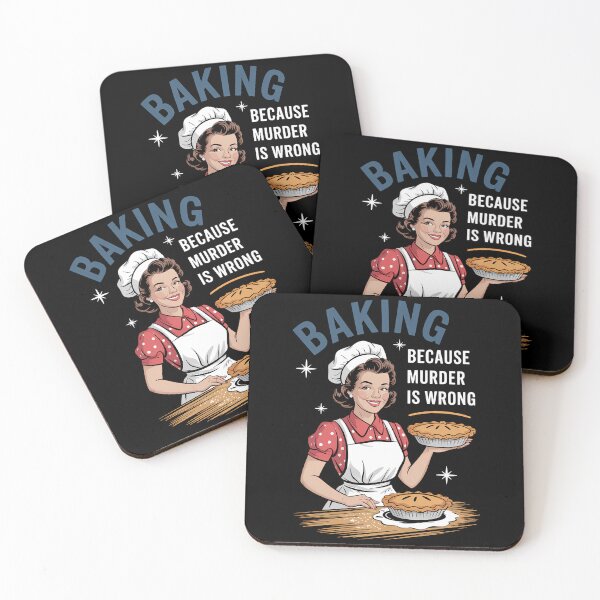 Item preview, Baking Because Murder Is Wrong designed and sold by Turbotine.