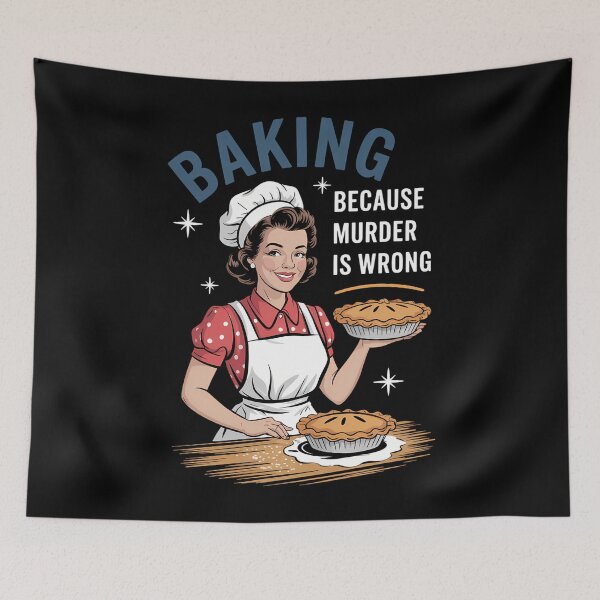 Item preview, Baking Because Murder Is Wrong designed and sold by Turbotine.