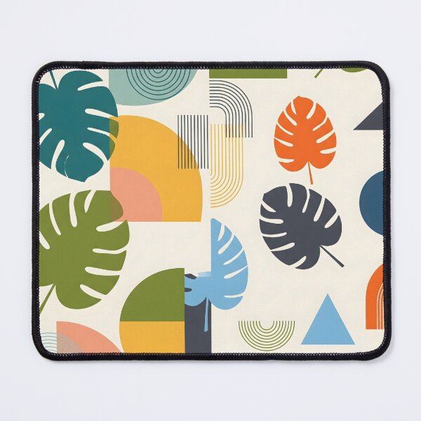 Aperçu de l'œuvre Motif Monstera tropical – Monstera rétro milieu du siècle créée et vendue par ShabanMerch.