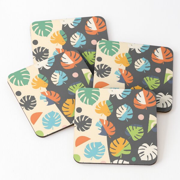 Item preview, Tropical Monstera Leaves Pattern – Bold Retro Abstract Design designed and sold by ShabanMerch.