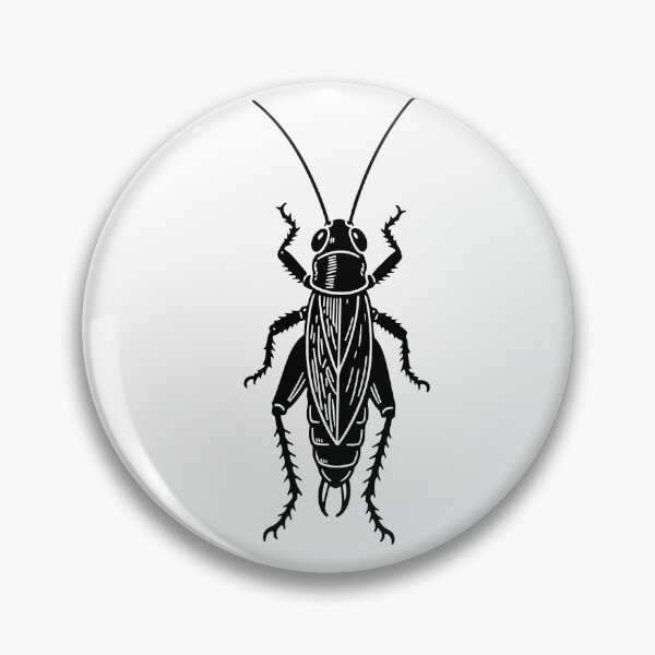 Item preview, Cricket Silhouette Art | Minimalist Black and White Insect Design designed and sold by JollyCritters.