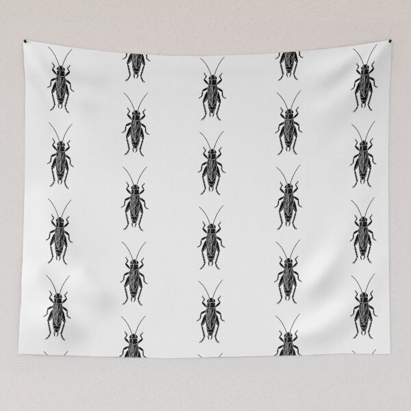 Item preview, Cricket Silhouette Art | Minimalist Black and White Insect Design designed and sold by JollyCritters.