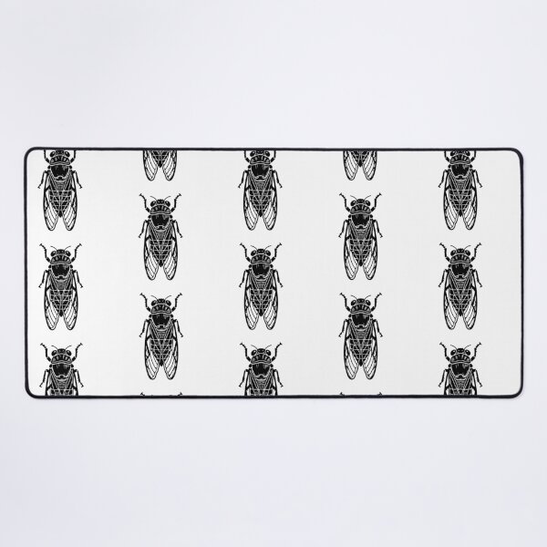 Item preview, Cicada Silhouette Art | Minimalist Black and White Insect Design designed and sold by JollyCritters.