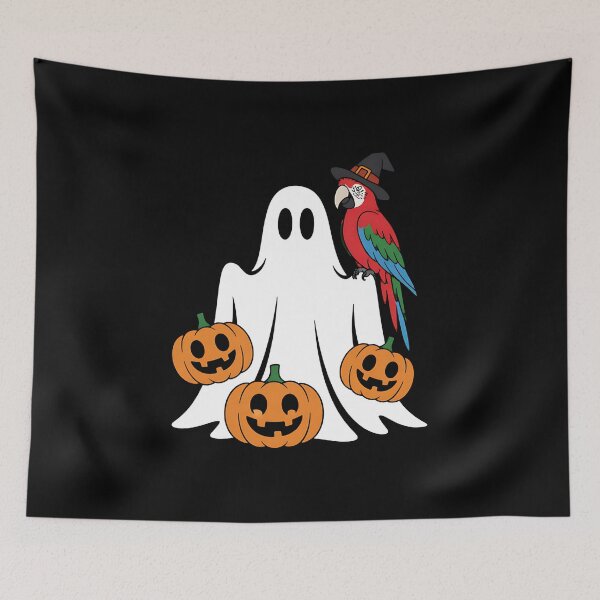Item preview, Funny Ghost Parrot Pumpkin Halloween designed and sold by BakeryDozen.