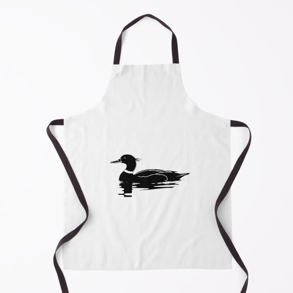 Item preview, Common Merganser Silhouette | Minimalist Black and White Duck Art designed and sold by JollyCritters.