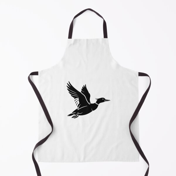 Item preview, Common Merganser Silhouette | Minimalist Black and White Duck Art designed and sold by JollyCritters.