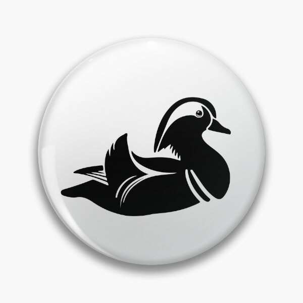 Item preview, Mandarin Duck Silhouette | Chinese Black and White Minimalist Art designed and sold by JollyCritters.