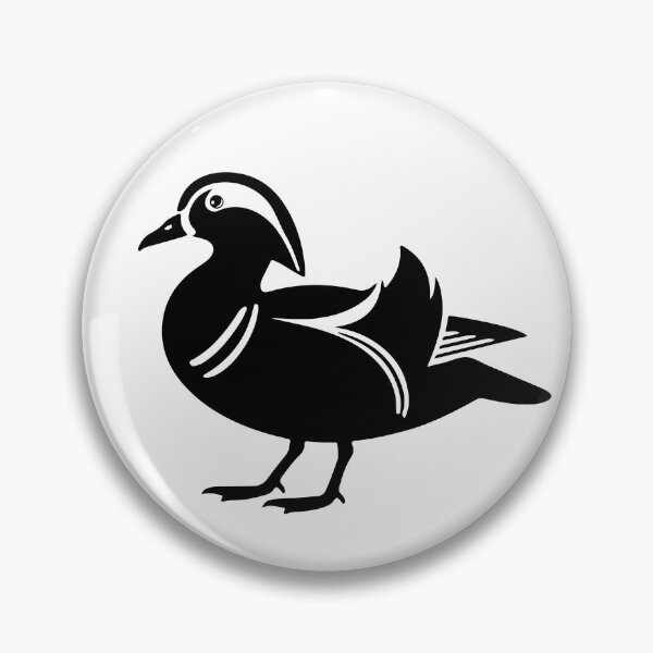 Item preview, Mandarin Duck Silhouette | Chinese Black and White Minimalist Art designed and sold by JollyCritters.