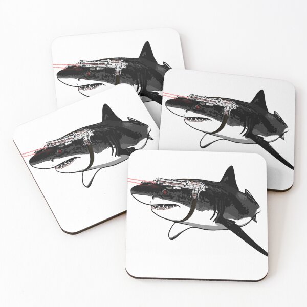 Item preview, Shark with laser beams designed and sold by theartistishere.