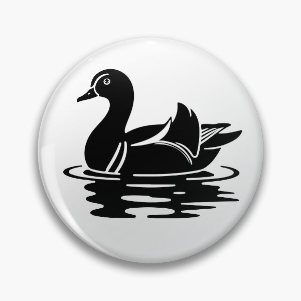 Item preview, Mandarin Duck Silhouette | Chinese Black and White Minimalist Art designed and sold by JollyCritters.