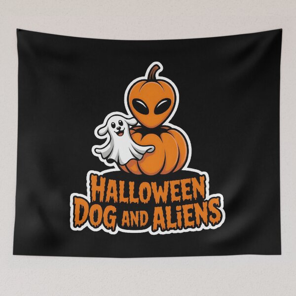 Item preview, Halloween Alien Pumpkin With Ghost designed and sold by bdacnzbai85.