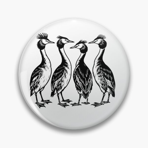 Item preview, Great Crested Grebe Silhouette Set | 4 Poses Minimalist Black Design designed and sold by JollyCritters.