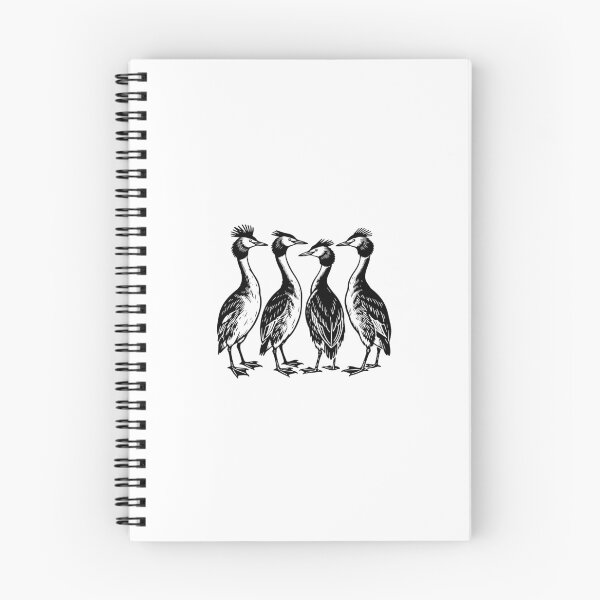 Item preview, Great Crested Grebe Silhouette Set | 4 Poses Minimalist Black Design designed and sold by JollyCritters.