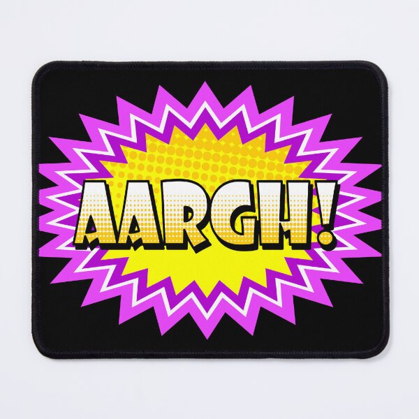 Item preview, Aargh onomatopoeia used in comic culture designed and sold by DibuHumor.