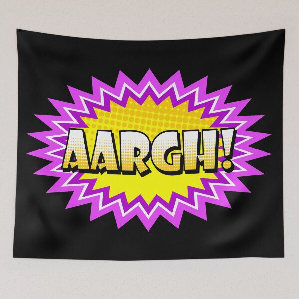 Item preview, Aargh onomatopoeia used in comic culture designed and sold by DibuHumor.