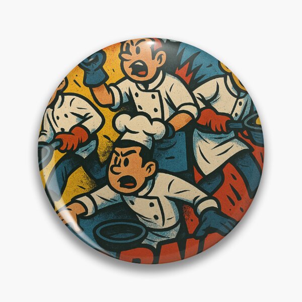 Item preview, Behind! Corner! Hot! | Funny Chef Chaos Comic Shirt designed and sold by Puraculinaris.
