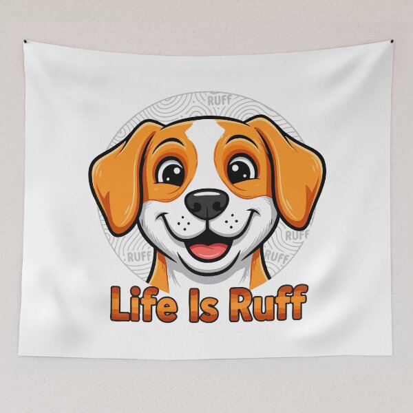 Item preview, Life Is Ruff Funny Dog Quote   designed and sold by Tong4130.