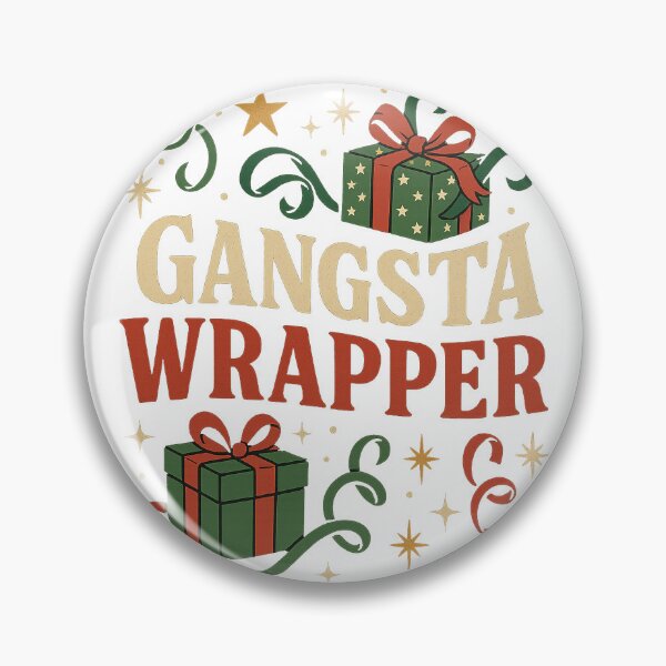 Item preview, Gangsta Wrapper – Funny Retro Christmas Typography Design designed and sold by FluffyCreative.